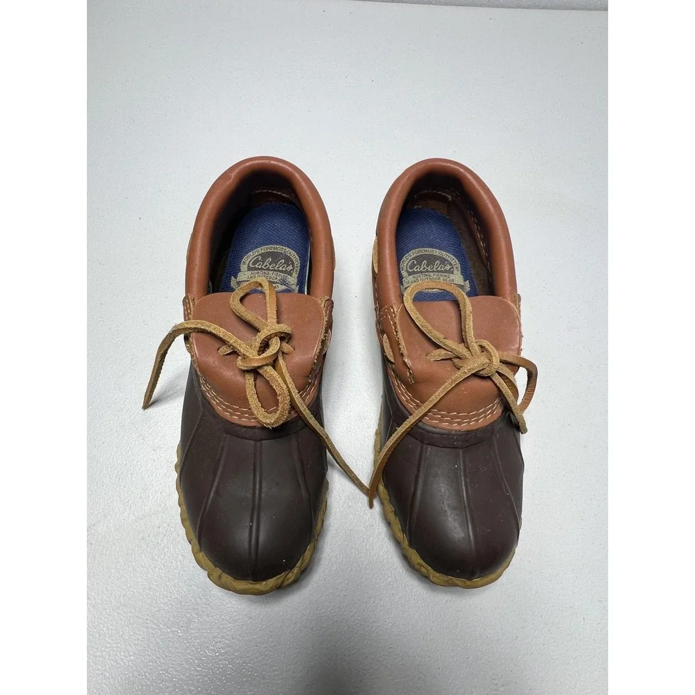Cabela's Duck Boots Mens Size‎ 6 Brown Leather Waterproof Steel Shank Hunting